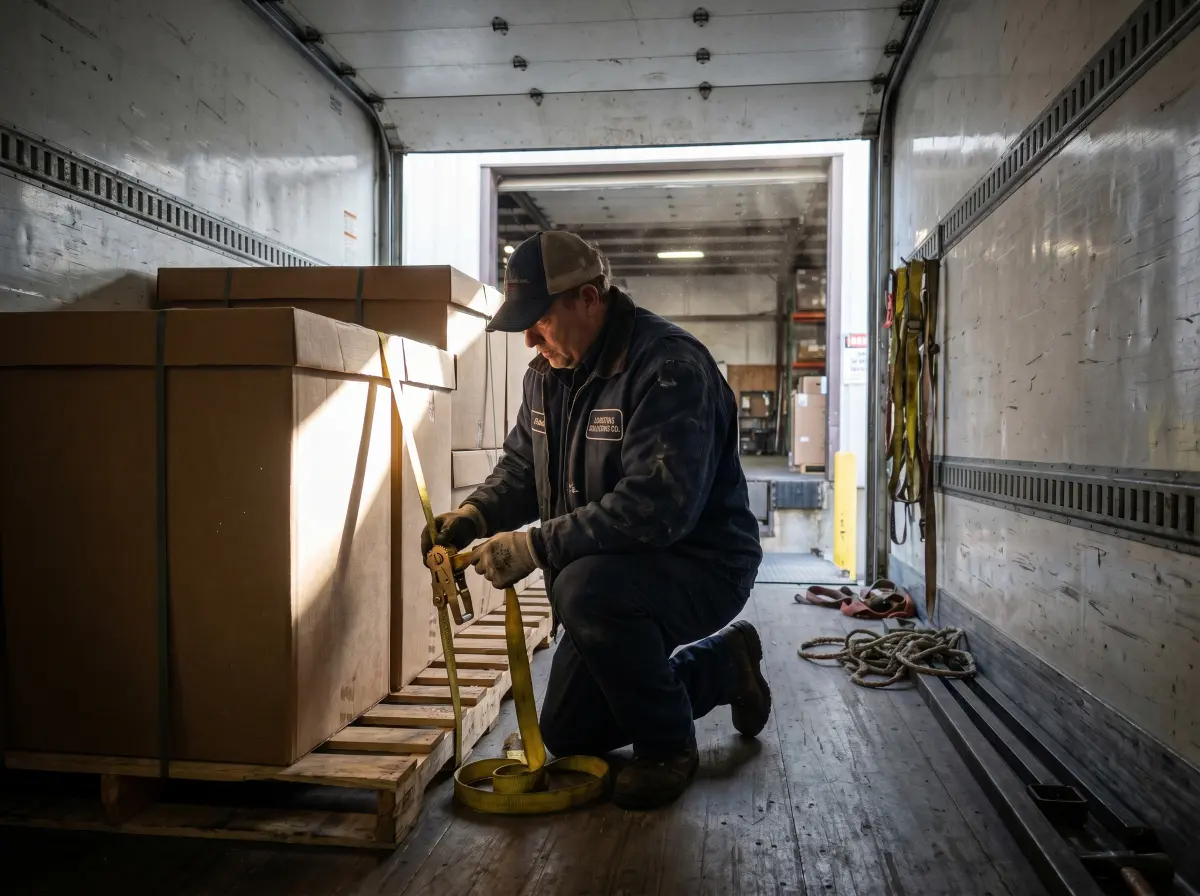 GM Ground Logistics shipment: Every load secured by hand
